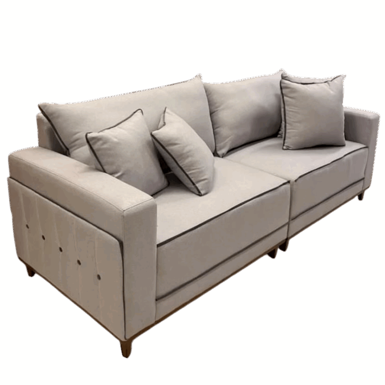 Sofá Living Montes Claros 3048 2,16 m Bege 2119 - LUFER ESTOFADOS - Imagem 6