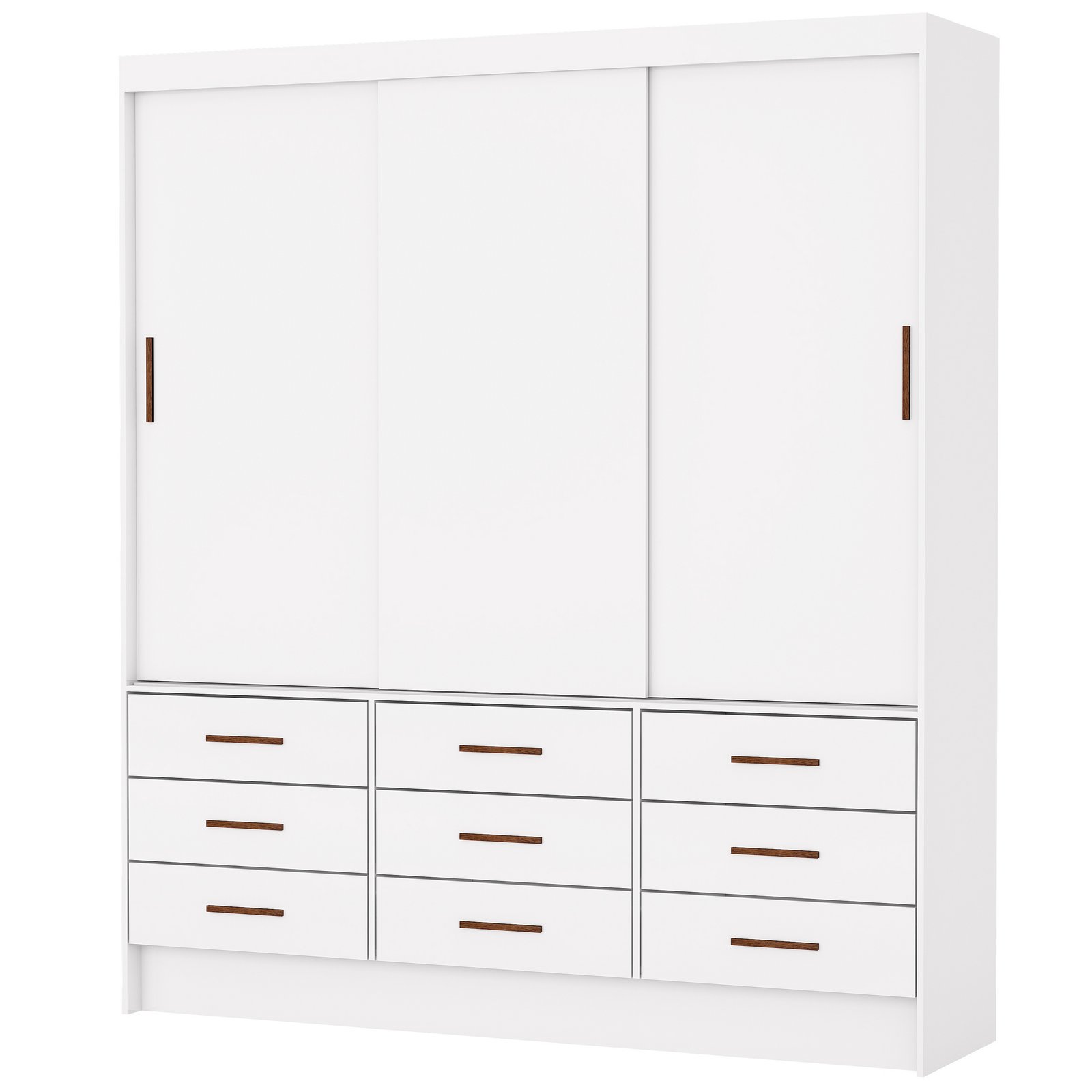 Guarda-Roupa 3 Portas Sevilha (Sem espelho) 1,62 m Branco - CARIOCA MOVEIS - Imagem 4