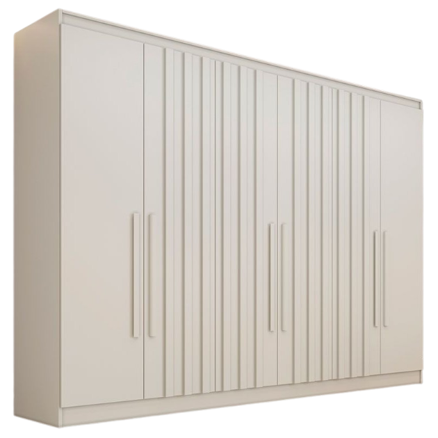 Guarda-Roupa 6 Portas Oxford 2,10 m Off White - MOVEIS EUROPA - Imagem 3