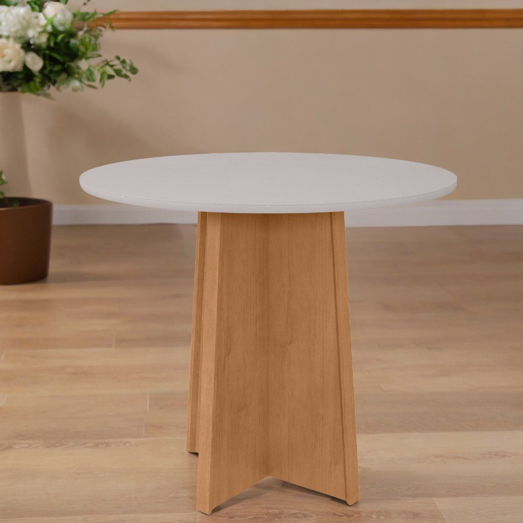 Mesa Redonda Celebrare 100 Amêndoa Clean/off White - Lopas - Imagem 4