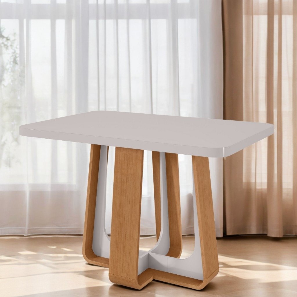 Mesa Sintonia (Tampo Maxi) 170 Amêndoa Clean/Off White - LOPAS - Imagem 2
