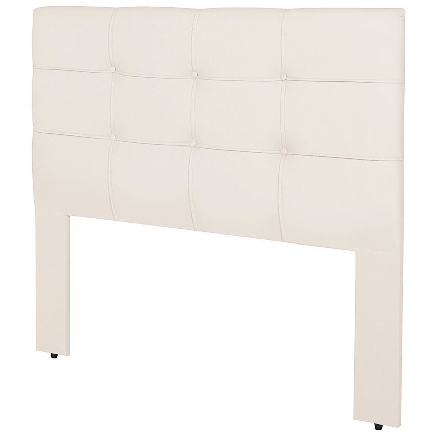 Cabeceira Casal Eslovenia Corino Branco - R.A ESTOFADOS - Imagem 3