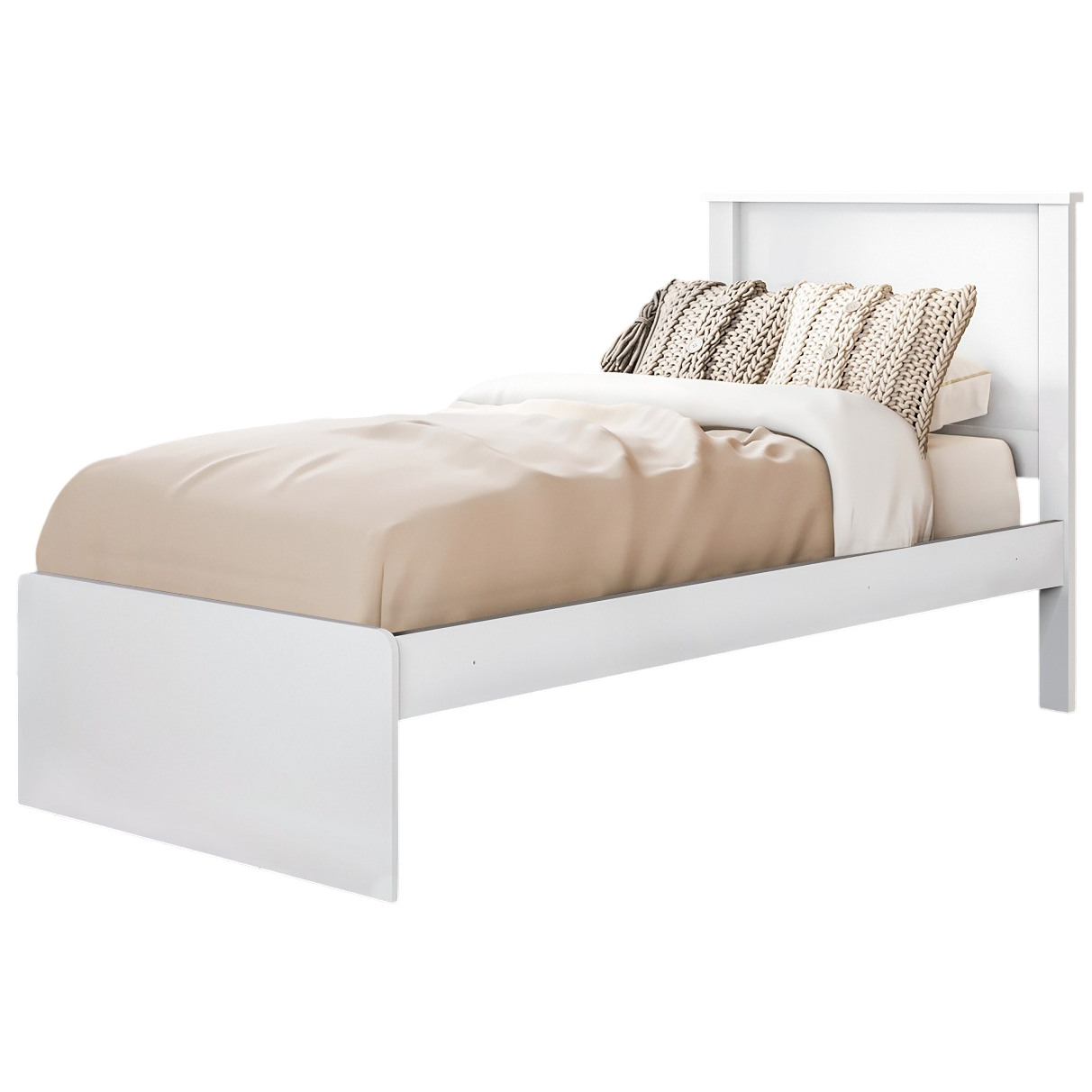 Cama Solteiro Barcelona Branco/Preto/Branco - TEBARROT DO BRASIL - Imagem 6
