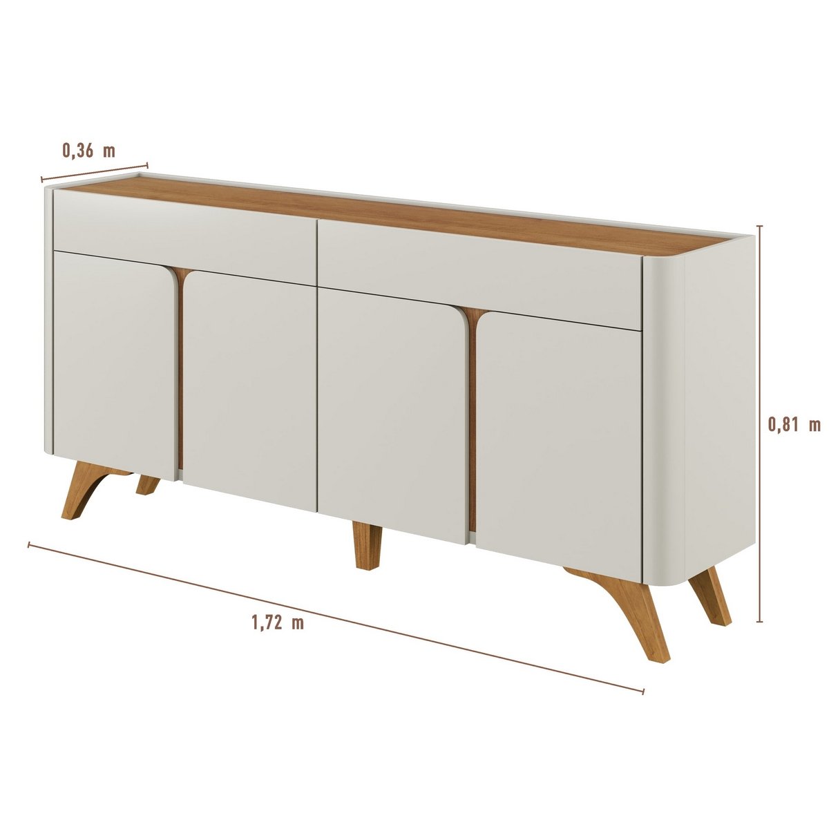 Buffet Arcus Off White/Naturale - MAVAULAR - Imagem 5