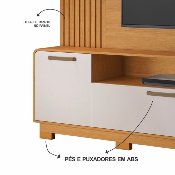 Home até 65" Apego Cinamomo/Off White - JCM MOVELARIA - Imagem 7