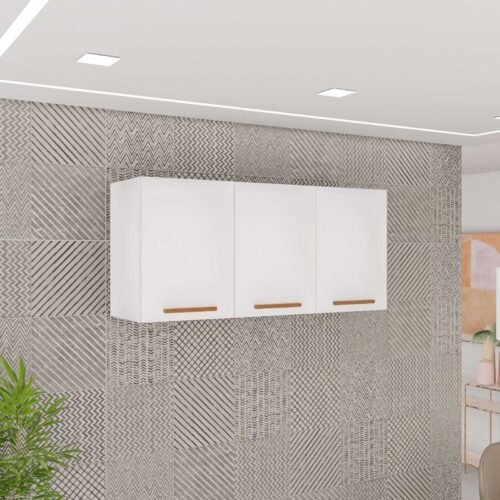Aéreo Triplo New Valência Branco/Cinamomo Larg. 1.20m - Sallêto