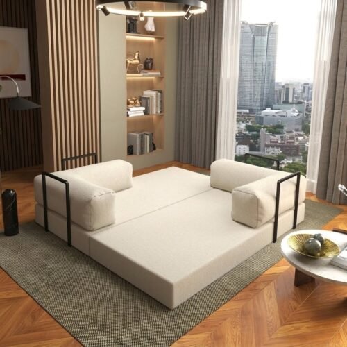 Alternative view of Sofá Cama Light 1,80 m (Expansível) Bouclé Bege 07 – PLUFF SOFÁ NA CAIXA