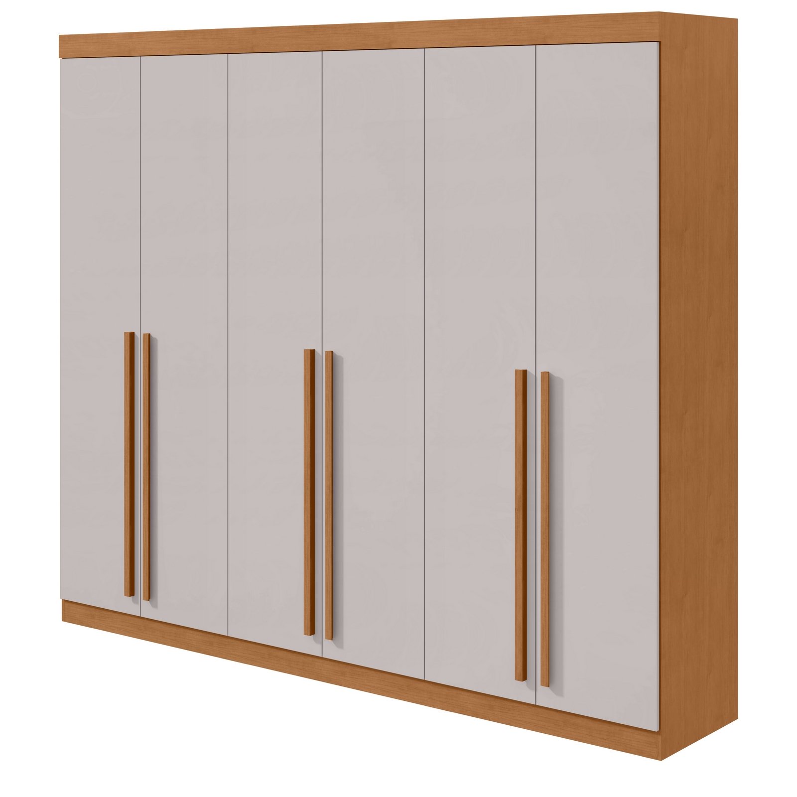 Guarda-Roupa 6 Portas Bertha Amêndoa Clean/Off White – LOPAS - Imagem 6
