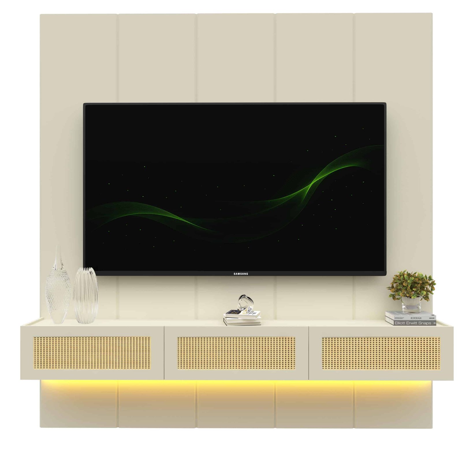 Home Suspenso até 85" Realce 2,225 m Off White com Nicho Native Off White - GELIUS - Imagem 6