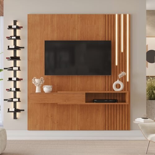 Alternative view of Painel até 55" Ímpetus (C/LED Cascata) + Nicho Naturale - MAVAULAR