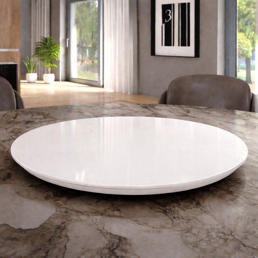 Prato Giratório 45 cm Off White – DELINE DECOR - Imagem 2