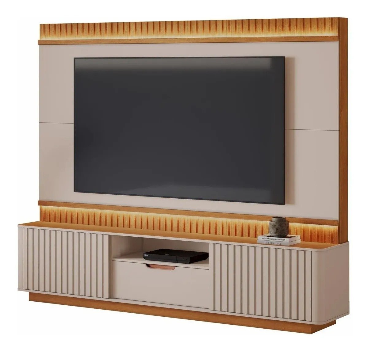 Home até 85" Atena Off White/Cinamomo - JCM MOVELARIA - Imagem 6