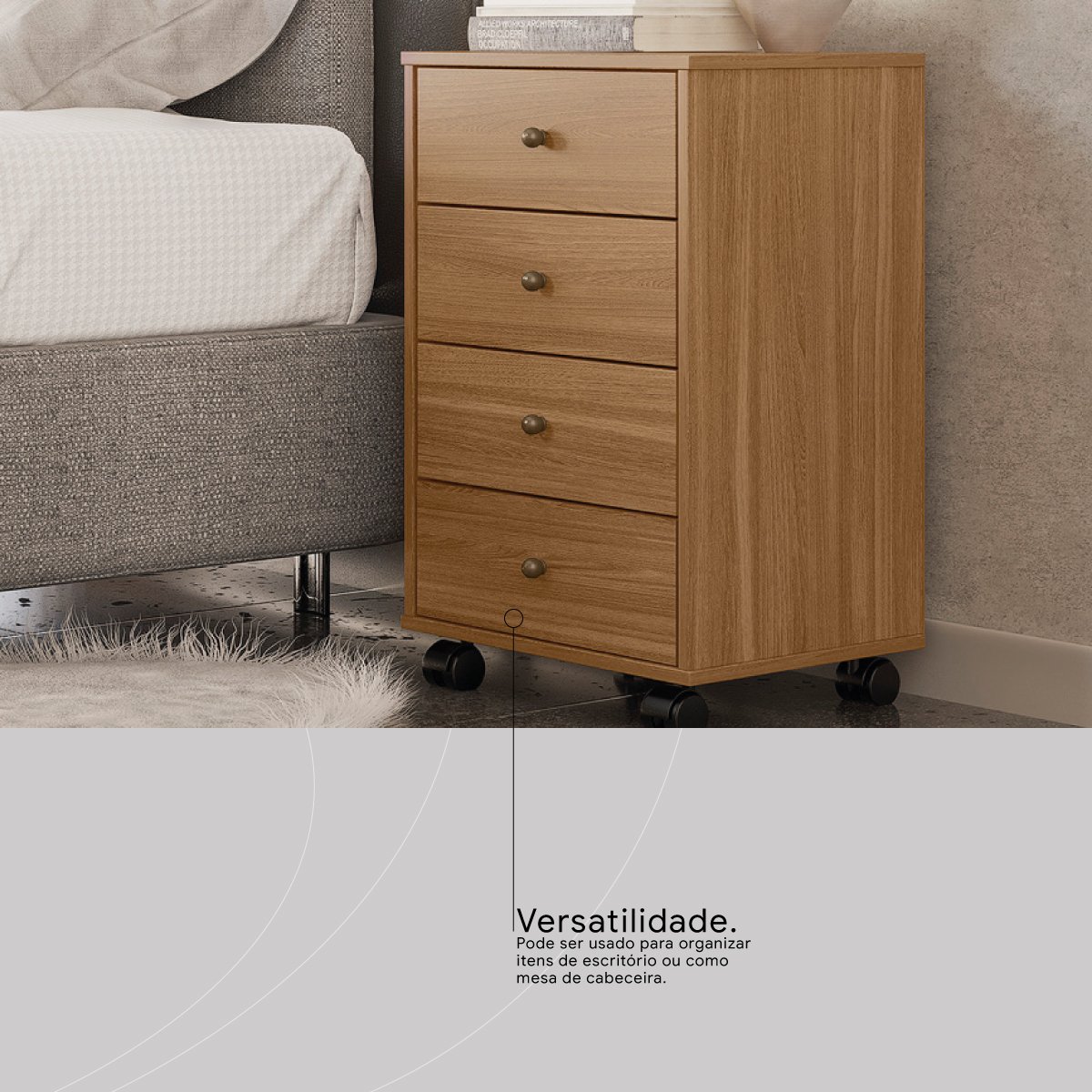 Gaveteiro Office Presence Amendola Touch – DEMOBILE - Imagem 4