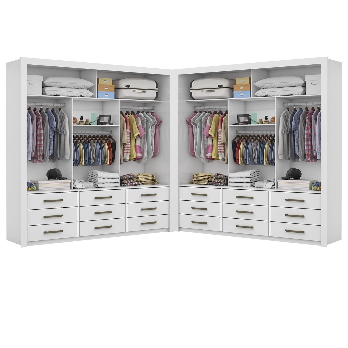Closet Anjos 1,91 m x 1,91 m Branco – CARIOCA MÓVEIS - Imagem 3