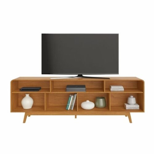 Alternative view of Rack até 70″ Cristal Cinamomo/Off White – JCM MOVELARIA