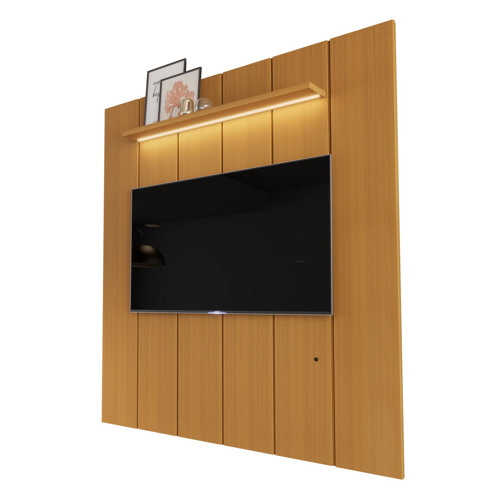 Painel até 75" Lumi 1,88 m Cedro - EDN MÓVEIS - Imagem 3