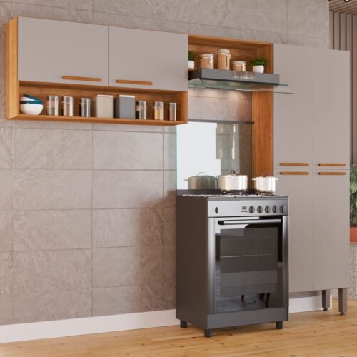 Cozinha 3 Pecas Madri Cinamomo/Off White - SALLETO