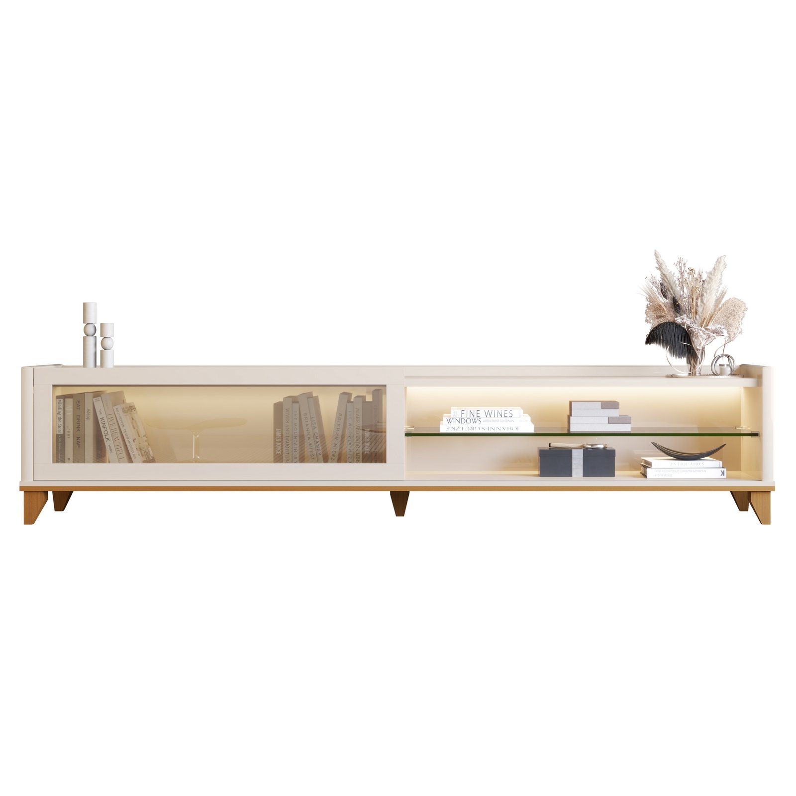 Rack até 75" Vellaro 2.2 Off White - EDN MÓVEIS - Imagem 10