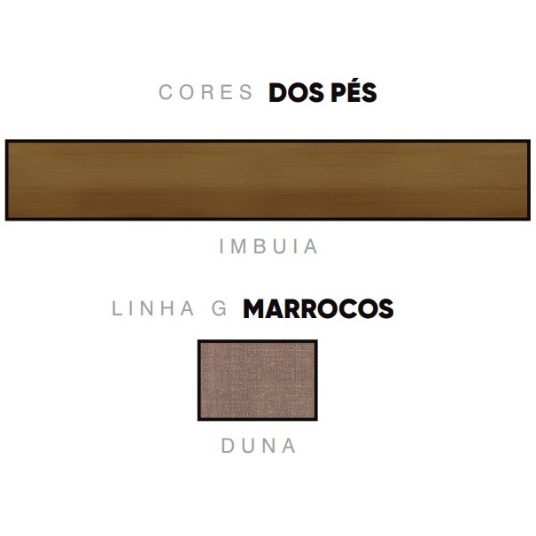 Kit 2 Cadeiras Safira Imbuia/Linho Marrom - DOBUE MOVELARIA - Imagem 2