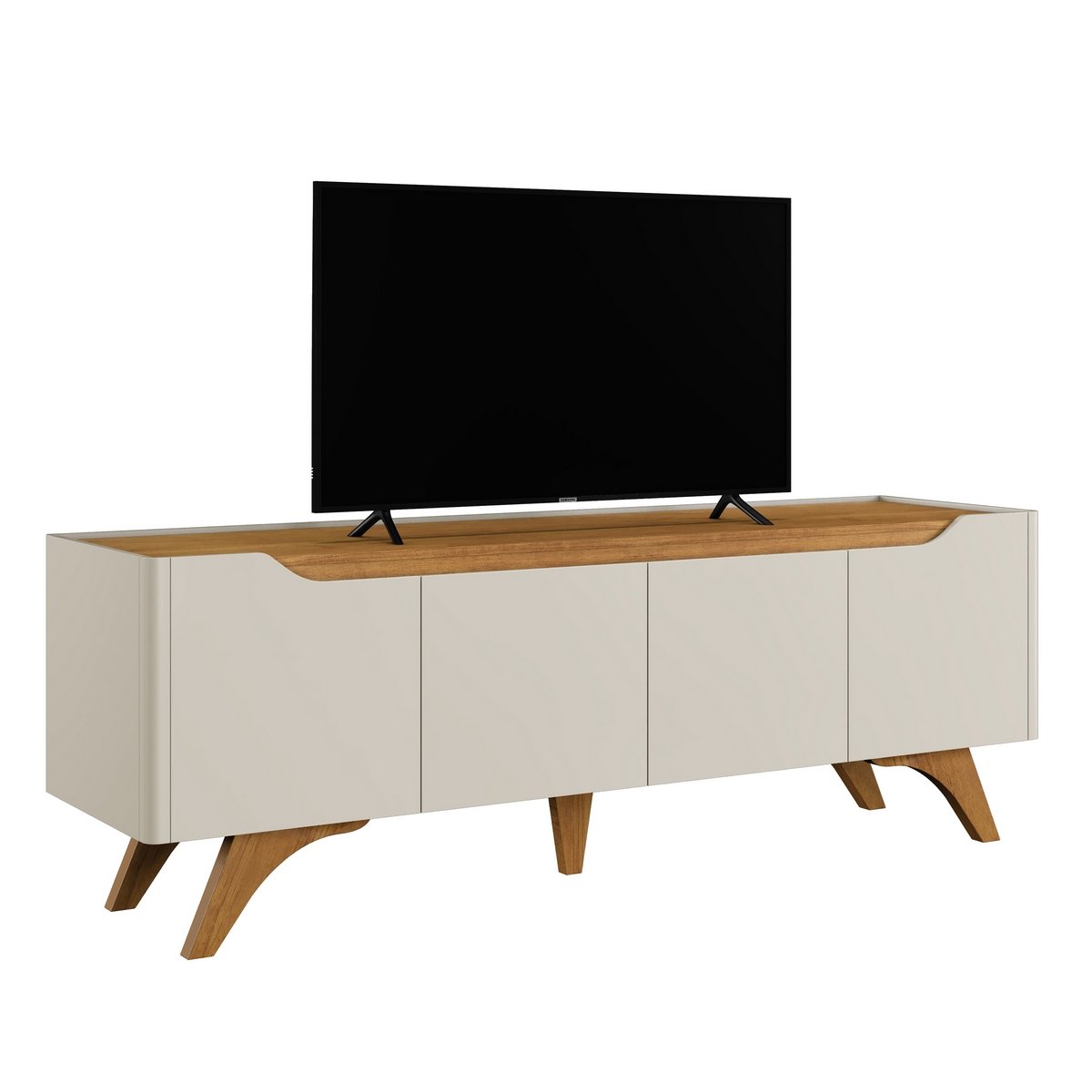 Rack até 75" Atenas 1.8 Off White/Naturale - MAVAULAR - Imagem 5