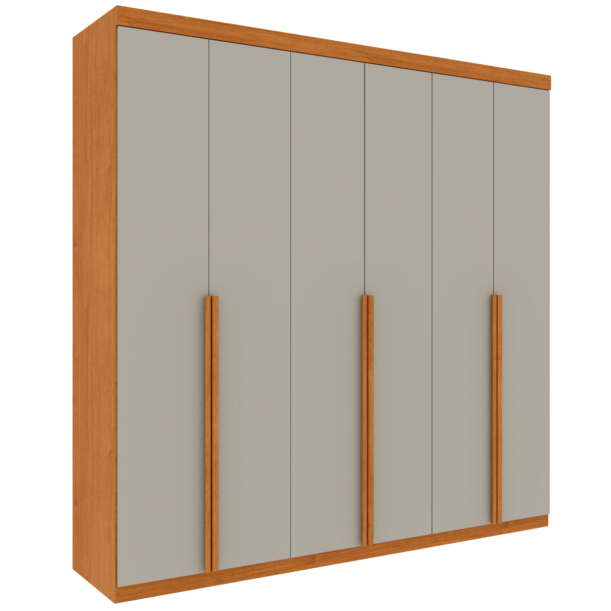 Guarda-Roupa 6 Portas Joinville/Andorra 2,18 m Cinamomo/Off White - TCIL - Imagem 5