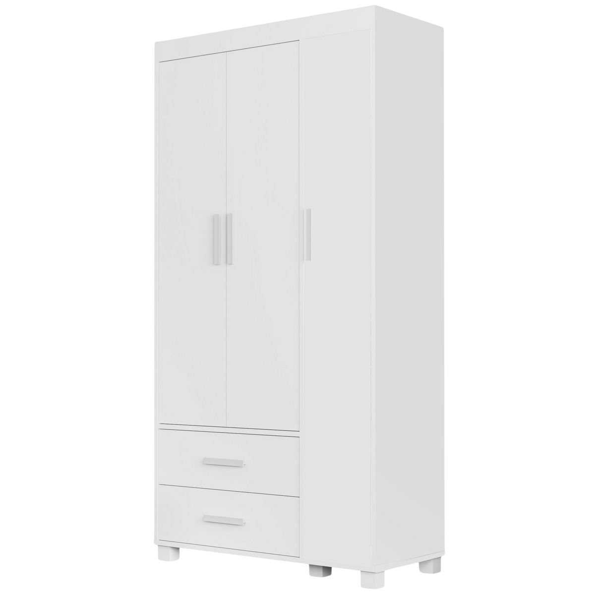 Guarda-Roupa 3 Portas Livia 0,89 m (Sem adesivo) Branco - MADEC MÓVEIS - Imagem 3