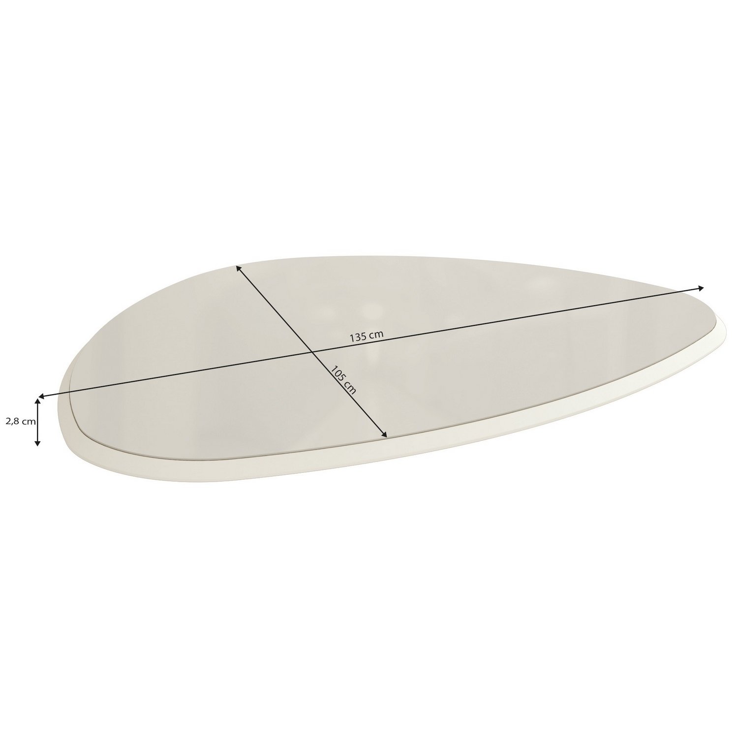 Mesa Lavanda BA45 135 Canela/Off White - KAPPESBERG - Imagem 3