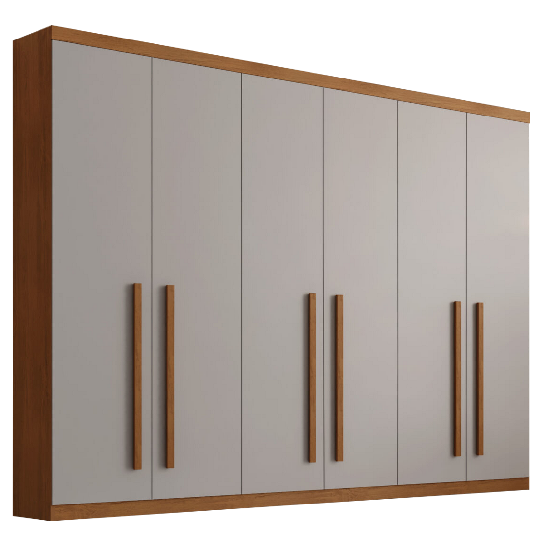 Guarda-Roupa 6 Portas Pernambuco 2,73 m Naturale/Off White - RUFATO - Imagem 2