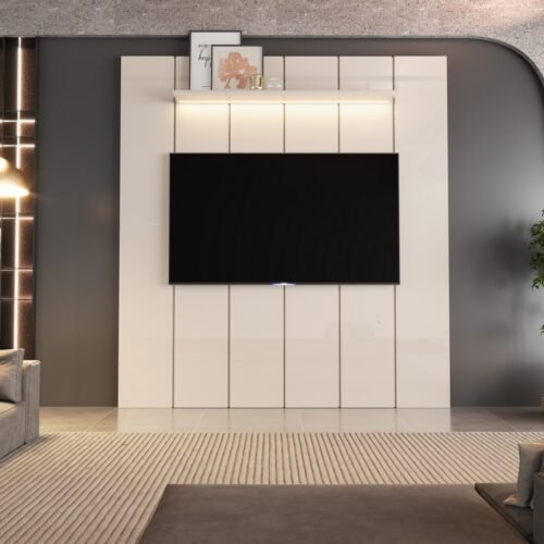 Alternative view of Painel até 75" Lumi 1,88 m Off White - EDN MÓVEIS