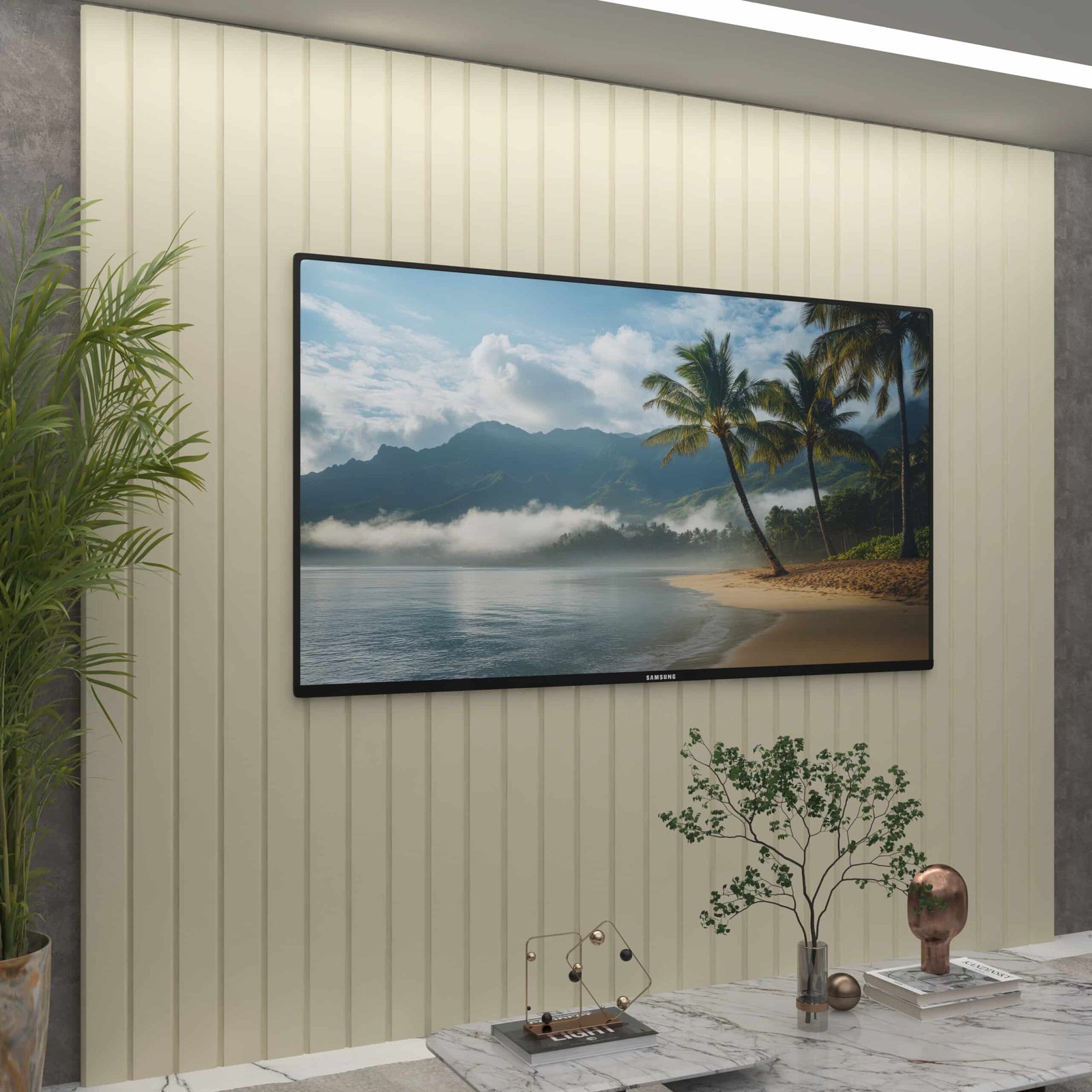 Painel até 85" Majestade 230 Off White - GELIUS - Imagem 3