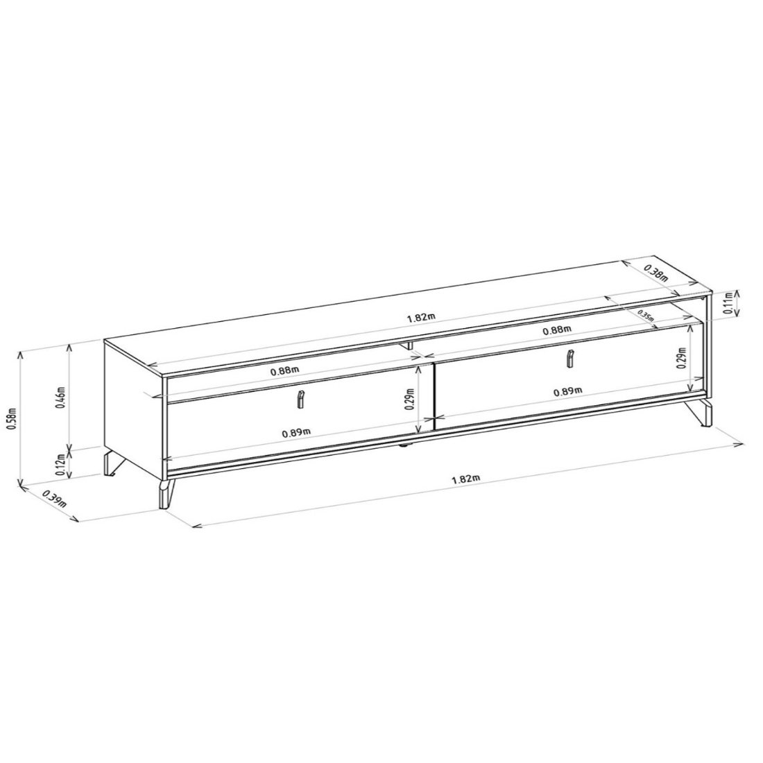 Rack ate 75" Dubai 1.8 Tauari/Off White Fosco - LINEA BRASIL - Imagem 11