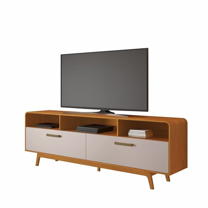 Rack até 70″ Cristal Cinamomo/Off White – JCM MOVELARIA - Imagem 5