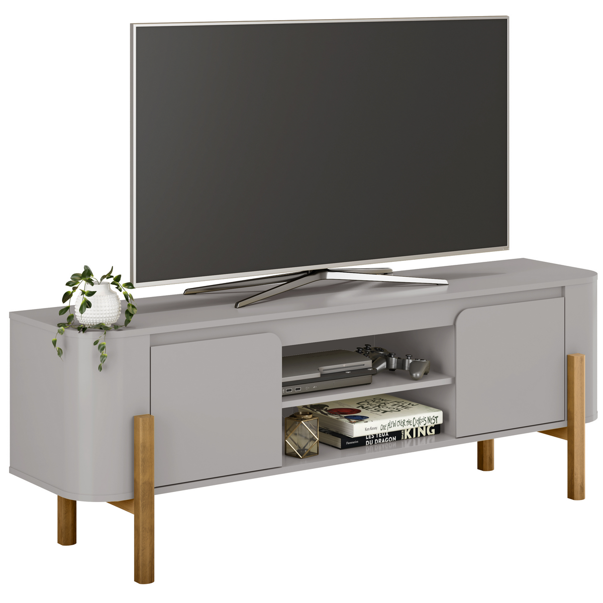Rack ate 65" Camburi Off White - BECHARA - Imagem 4