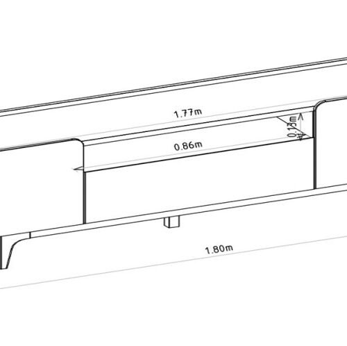 Alternative view of Rack ate 75" Orlando Tauari/Off White Brilho - LINEA BRASIL