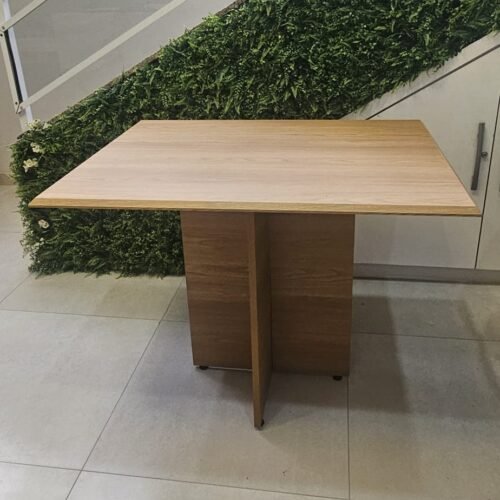 Alternative view of Mesa Perola 90 Imbuia Mel (Tampo Viena s/vidro) - CARVALHO DECOR