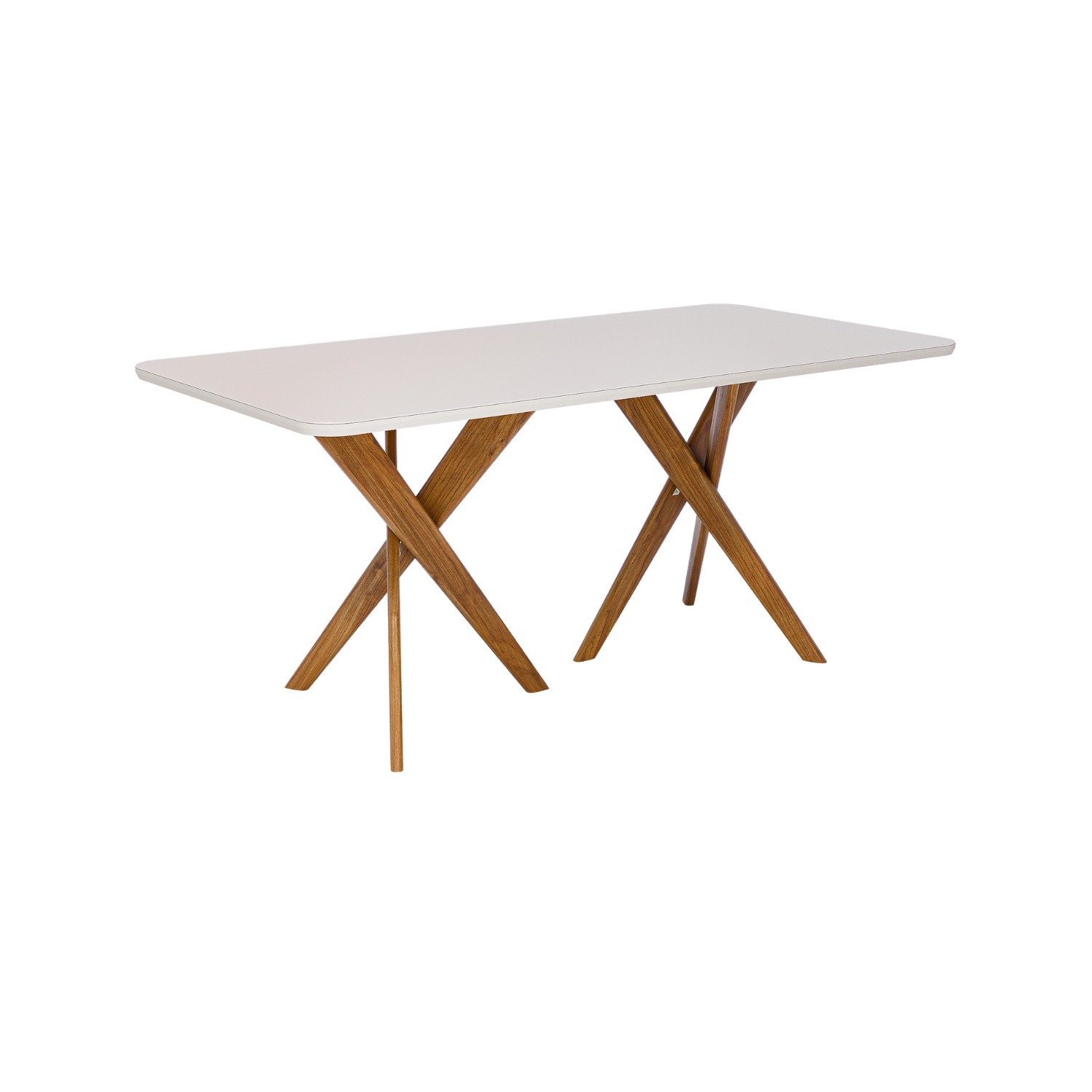 Mesa Cacau 180 (C/Vidro) Madeira/Off White - CIMOL - Imagem 5