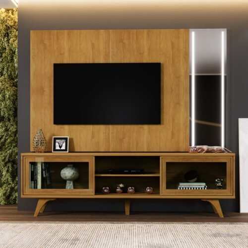 Alternative view of Painel até 75" + Rack Vitrum Naturale - MAVAULAR