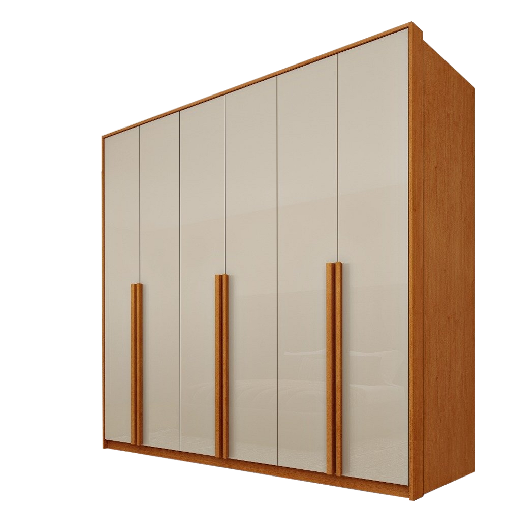 Guarda-Roupa 6 Portas Super/Master 2,01 m Cinamomo/Off White - TCIL - Imagem 3