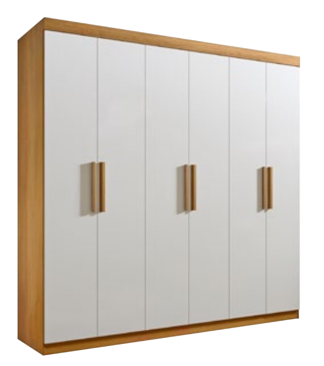 Guarda-Roupa 6 Portas Colibri 2,06 m Cinamomo/Off White - D'DORO MÓVEIS - Imagem 2