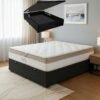 Colchão Casal King Best 28 cm D28 Molas Ensacadas + Base Baú Corino Preto – ANJOS + BIOSTAR