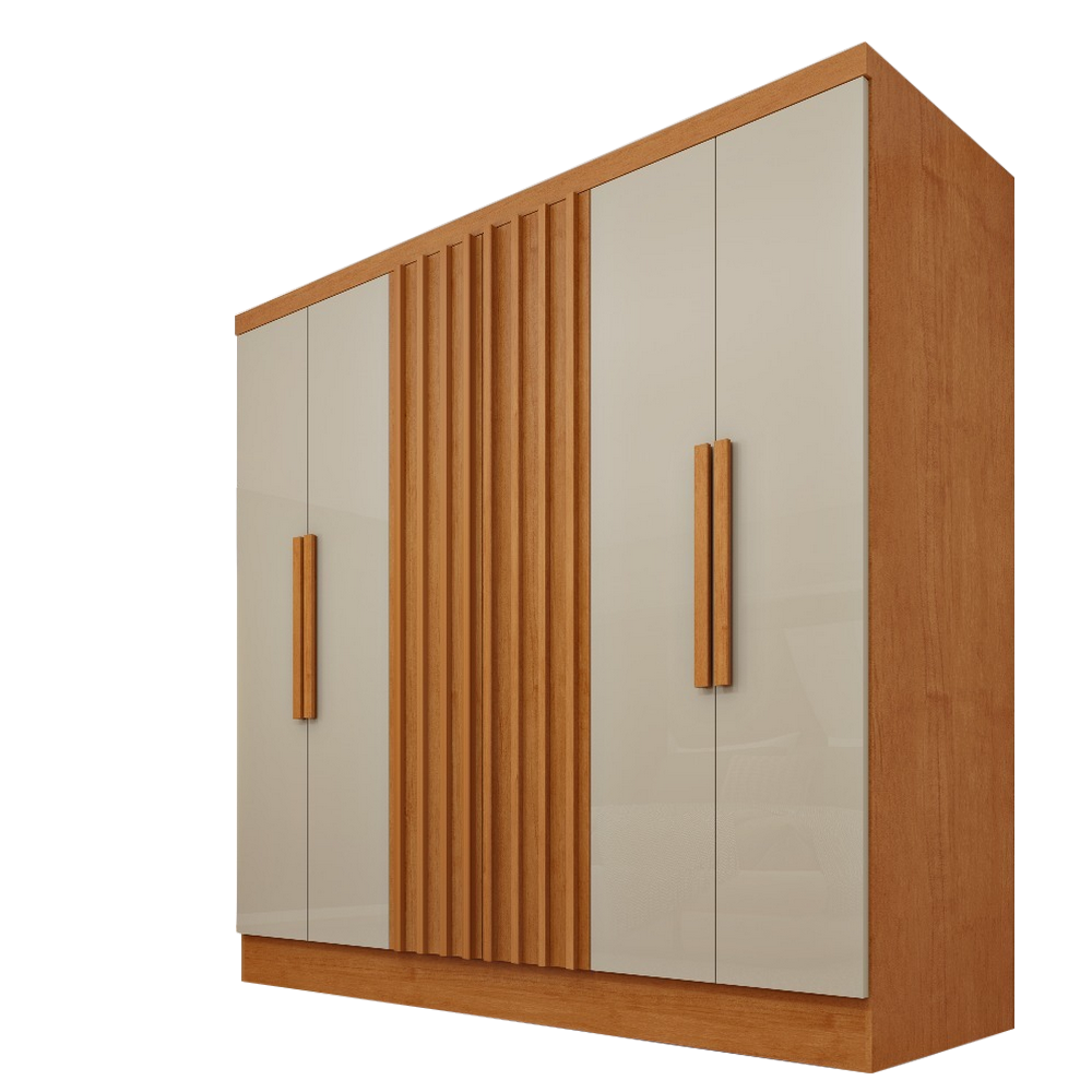 Guarda-Roupa 6 Portas Itaperuna/Celta 1,80 m Cinamomo/Off White - TCIL - Imagem 6