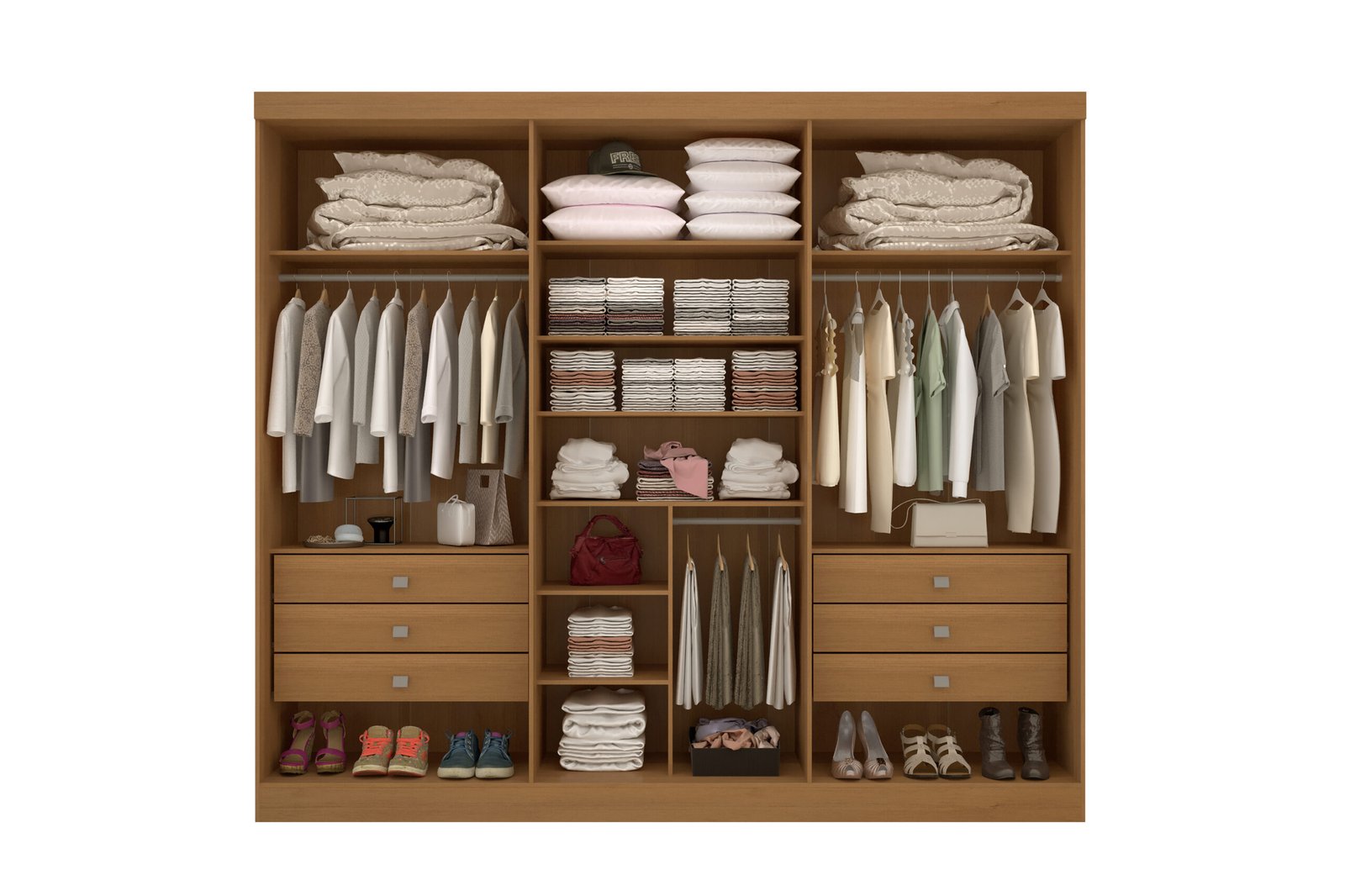 Guarda-Roupa 6 Portas Da Vinci 2,75 m Cinamomo - D'DORO MÓVEIS - Imagem 2