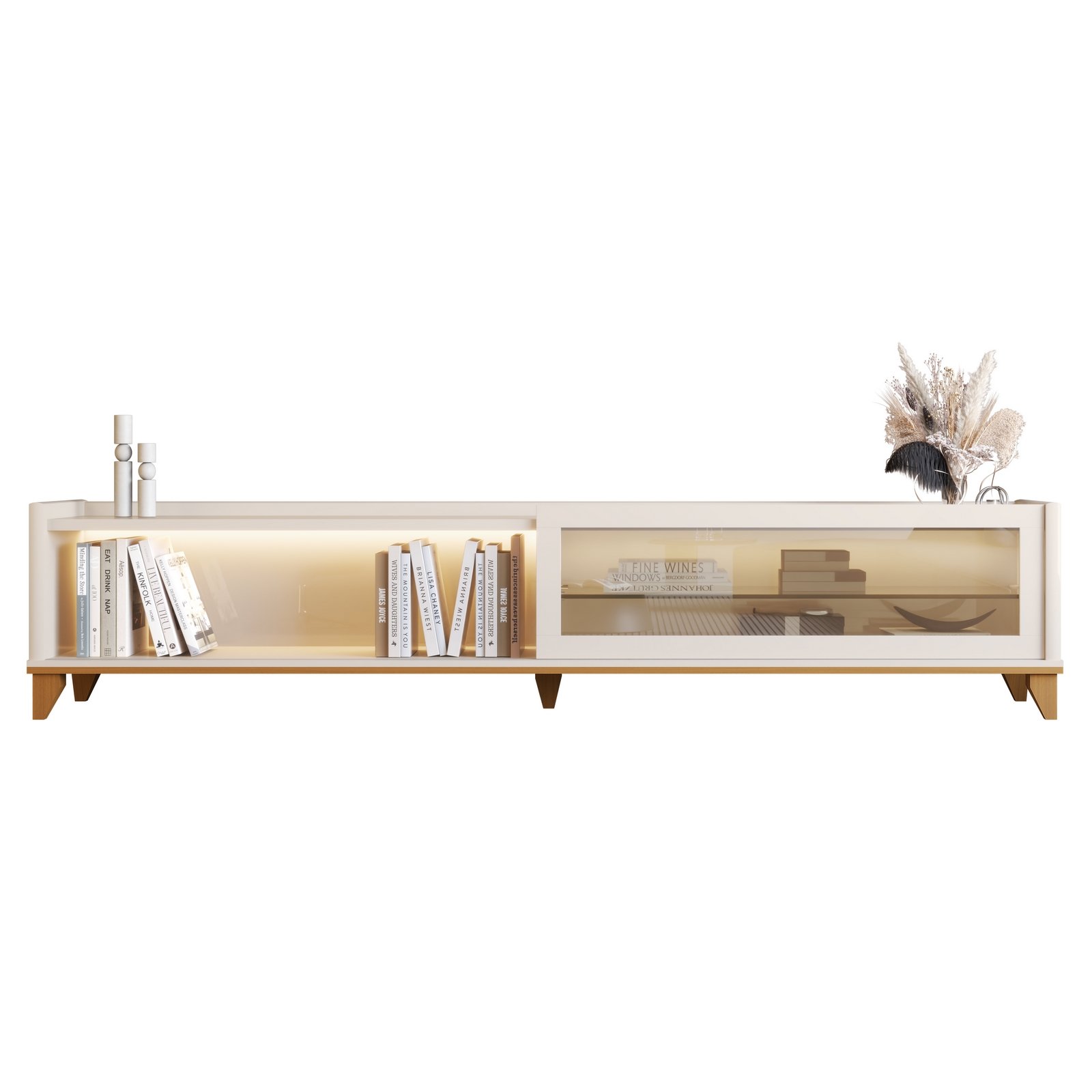 Rack até 75" Vellaro 2.2 Off White - EDN MÓVEIS - Imagem 9