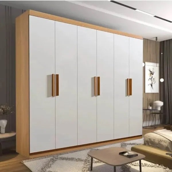 Guarda-Roupa 6 Portas Colibri 2,06 m Cinamomo/Off White - D'DORO MÓVEIS