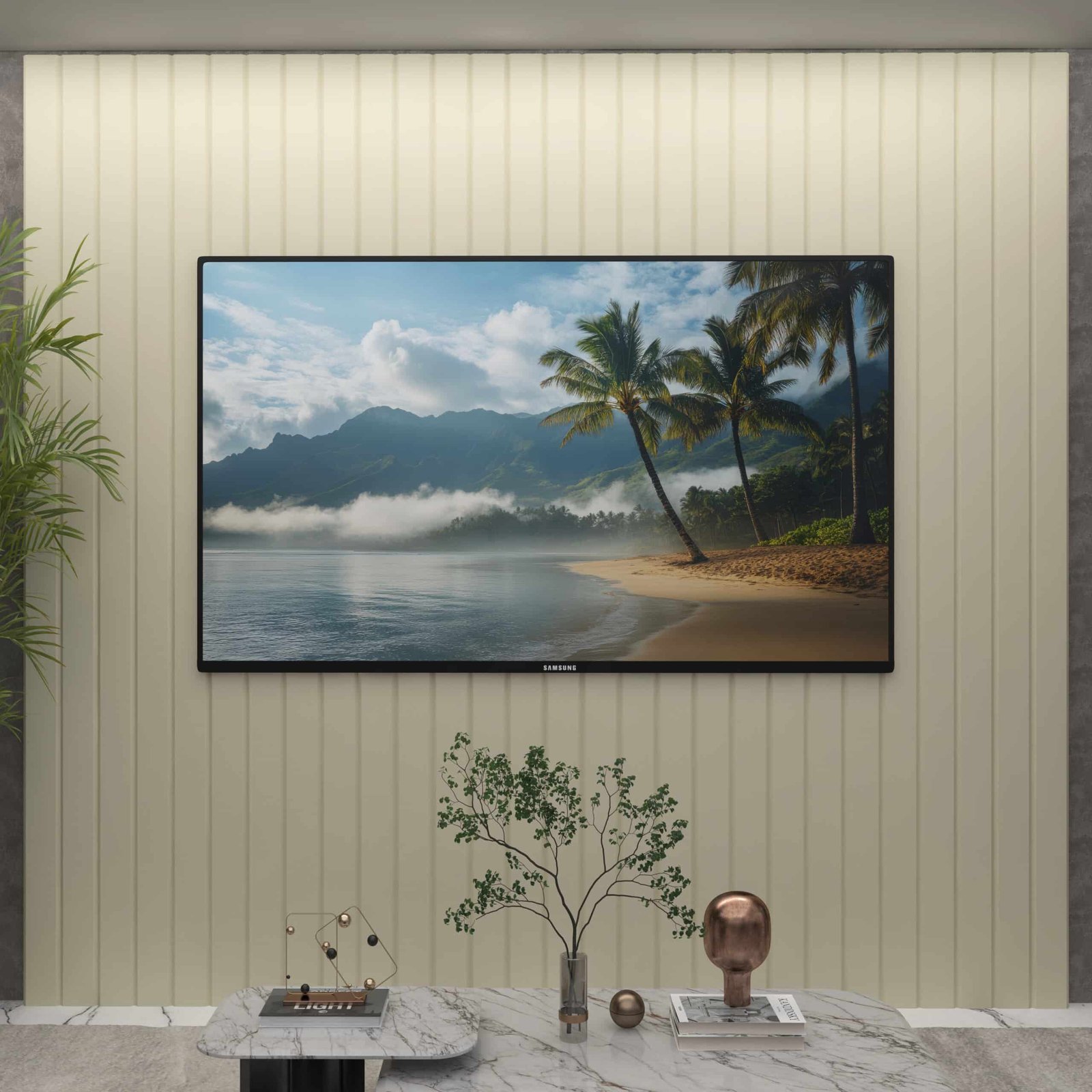 Painel até 85" Majestade 230 Off White - GELIUS - Imagem 2