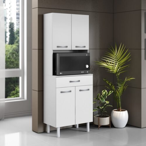 Paneleiro/Kit Cozinha 4P1G Balli Branco - ARAMOVEIS