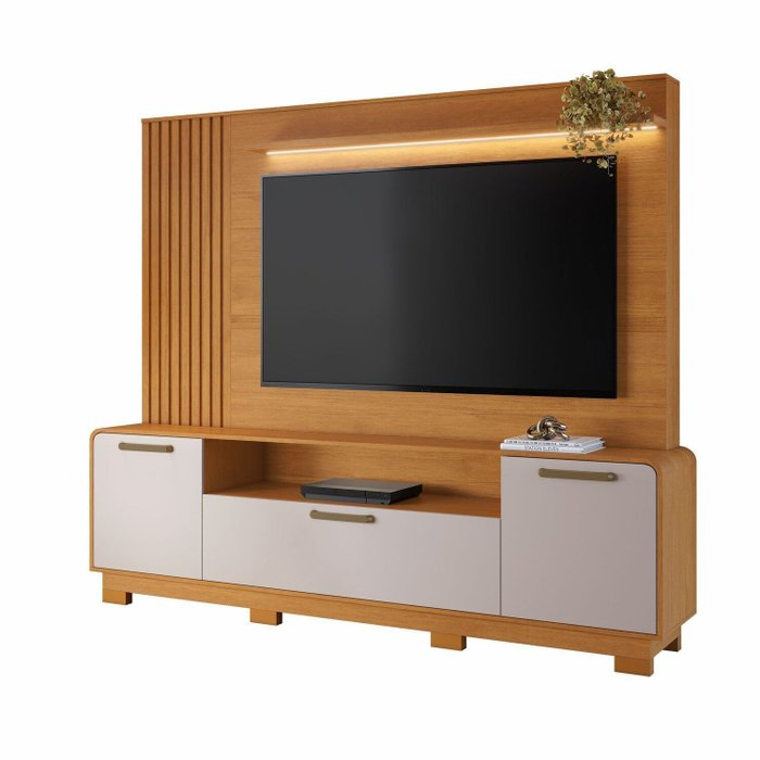 Home até 65" Apego Cinamomo/Off White - JCM MOVELARIA - Imagem 8