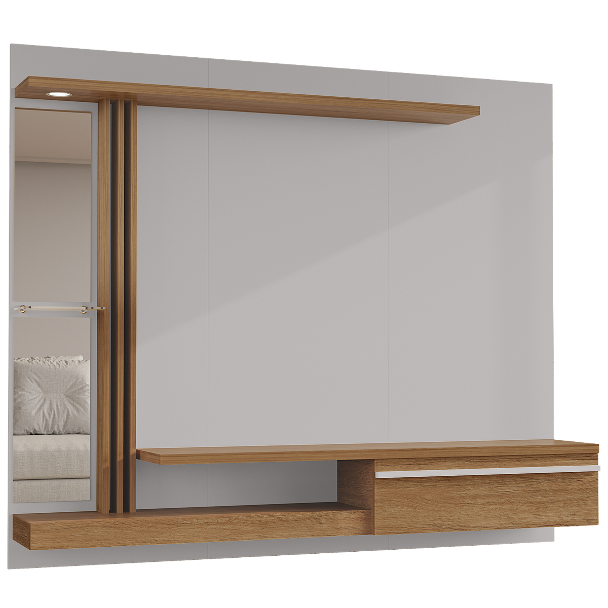 Painel até 55" Denver Off White/Cinamomo – BECHARA - Imagem 3