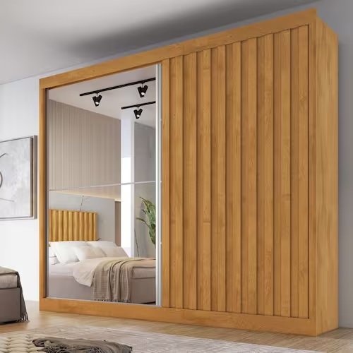Guarda-Roupa 2 Portas Atlanta 2,06 m Peroba - MÓVEIS EUROPA