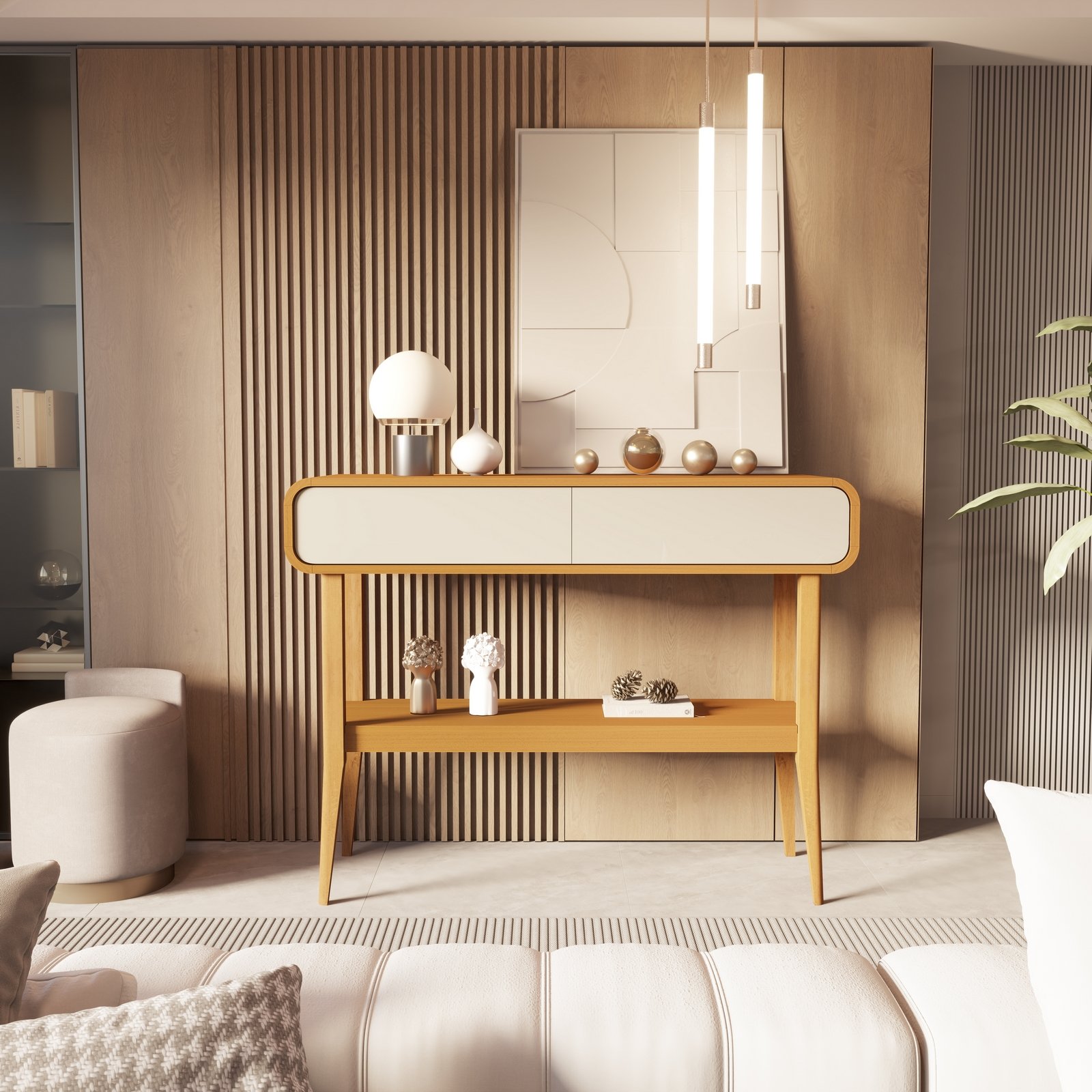 Aparador Liv Cedro/Off White – EDN MÓVEIS - Imagem 3
